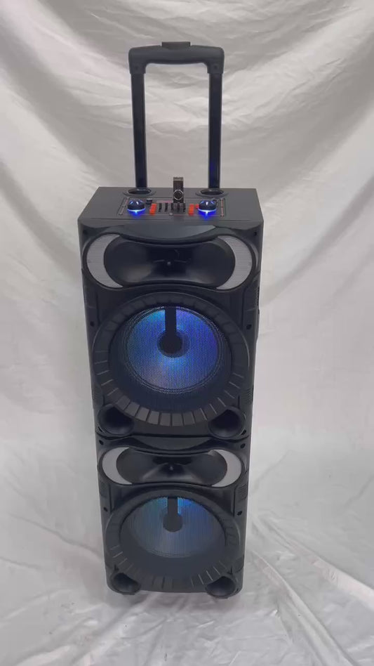 2X8" Home Party Speakers Loa Karaoke Portable Speaker