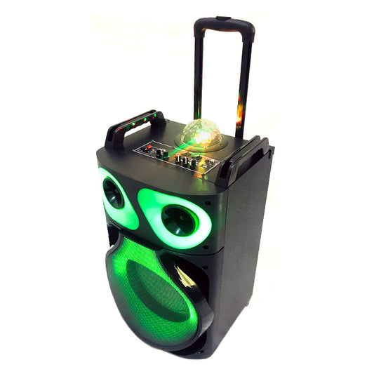 1X10"party speaker wireless portable trolley wooden speaker for indoor and outdoor