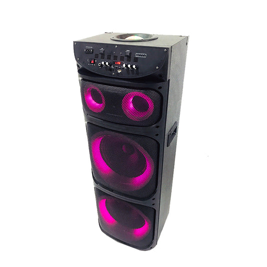 2X12"Best Dj Music System Speakers Professional wooden home party speaker big portable rechargeable speaker with usb/sd