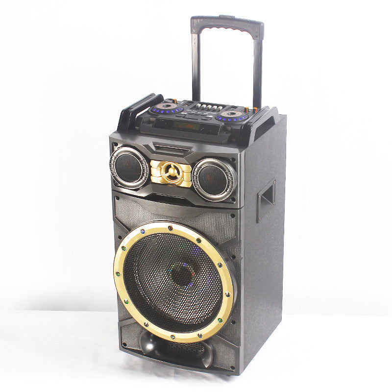 1X12" Rechargeable Trolley PA Wooden Speaker