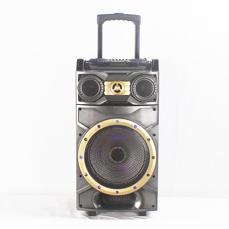 1X12" Rechargeable Trolley PA Wooden Speaker