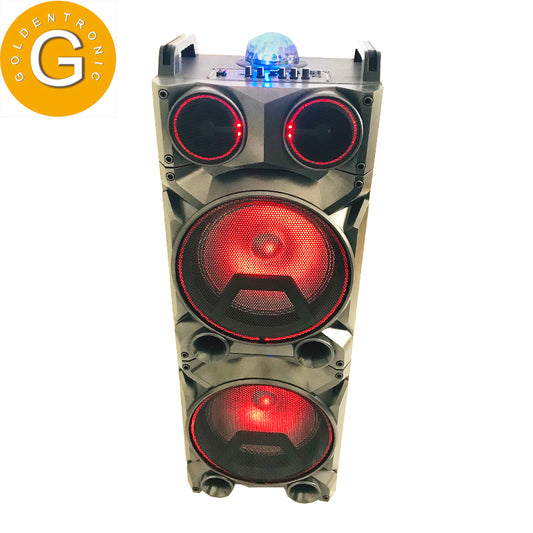 2×12“”Wholesale Dual 12'' wooden portable karaoke trolley speaker outdoor speaker box