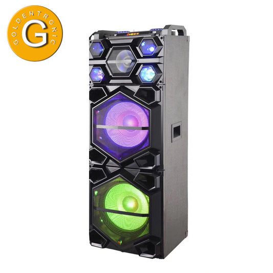2X12" disco party light powered active pa speaker