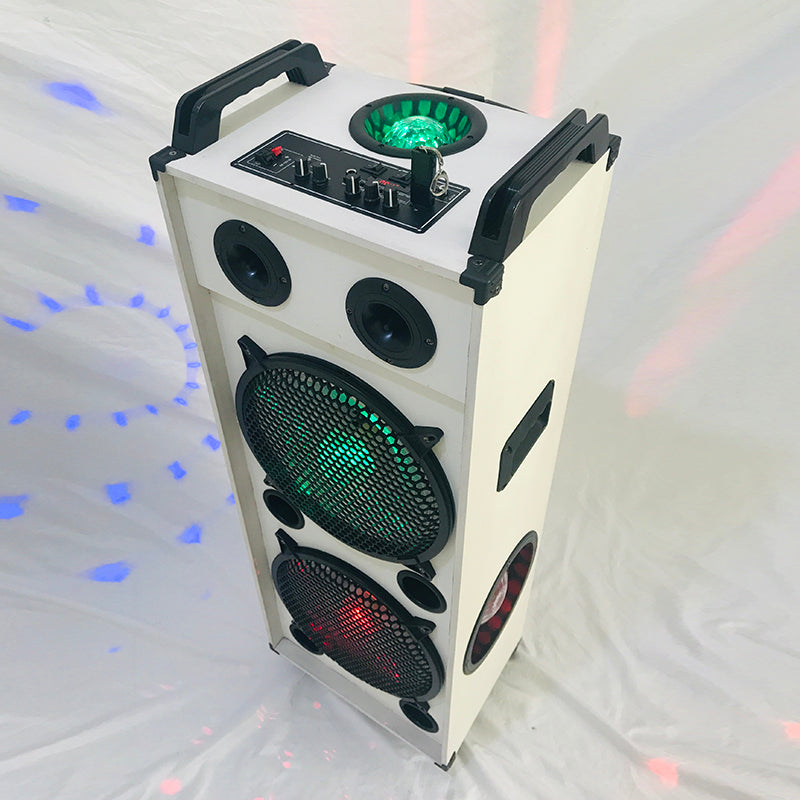 2X12" Dual Speakers Subwoofer Portable Speaker With LED Light Colorful