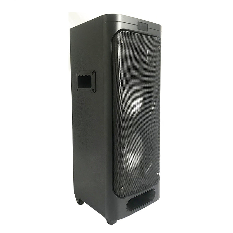 2X8" multifunction trolley speaker DJ party super sound speaker with fm