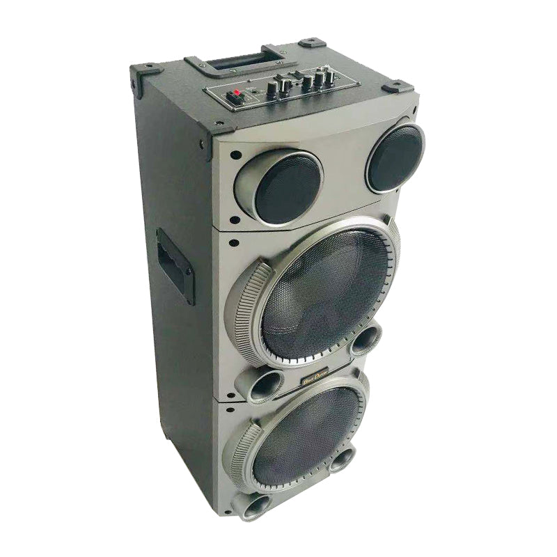 2×10"Trolley speaker DJ Speaker with Disco Party Light Professional Stage woffer