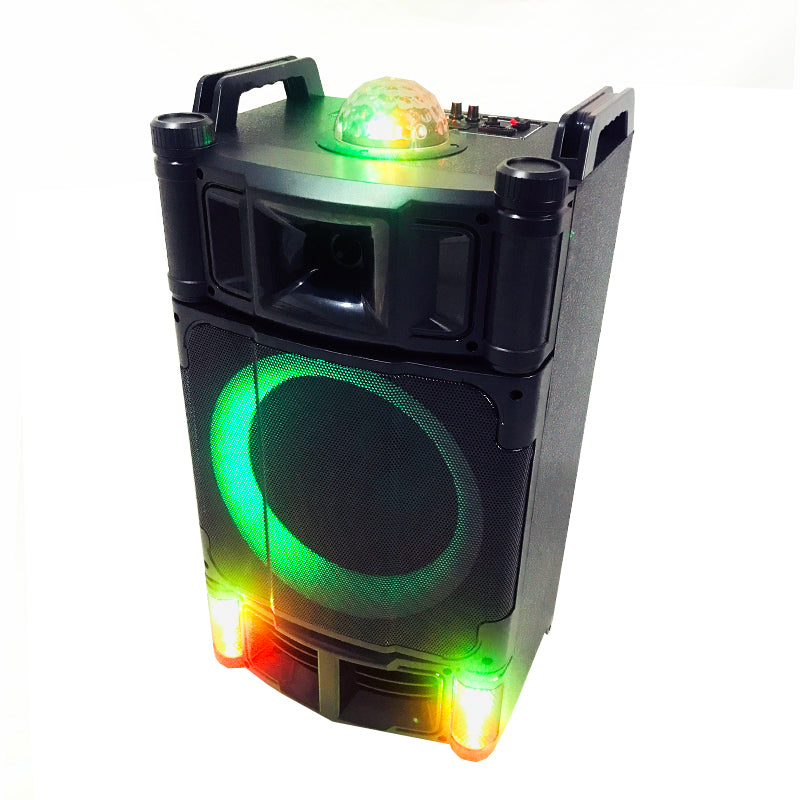 1X12" Wholesale 12 inch speaker 80w gold wood portable blue tooth karaoke speaker