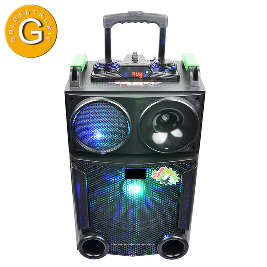 1X12" Wireless Powered Portable Outdoor Party Karaoke Trolley Music Speaker