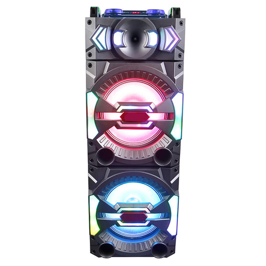 2X12" New Design Wireless Portable Colorful Lights Outdoor Speakers Trolley