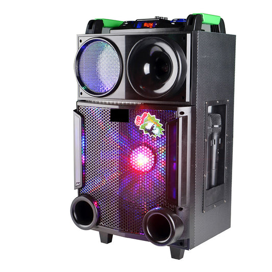 1X12" Wireless Powered Portable Outdoor Party Karaoke Trolley Music Speaker