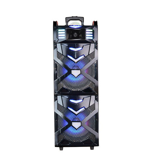 2X10" Full Featured Fashion Dancing Light Karaoke Speaker With Mic Function