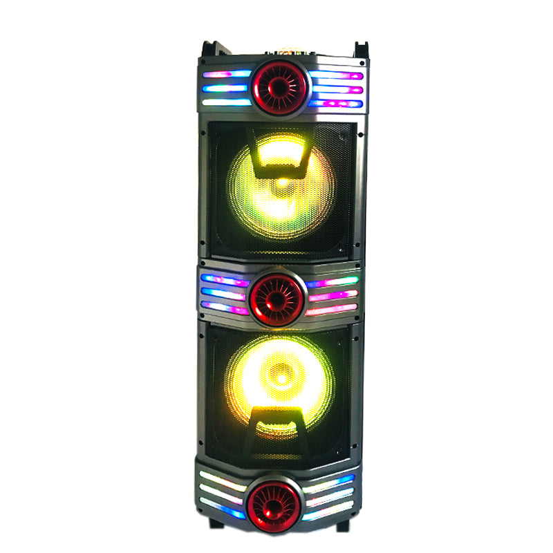 2X10" Hot salleing wireless dj speaker protble bass speaker for party with led light