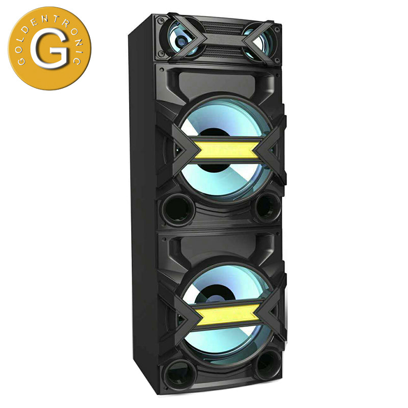 2×10" 60 W BT Party Speaker With LED Light karaoke Bluetooth speaker