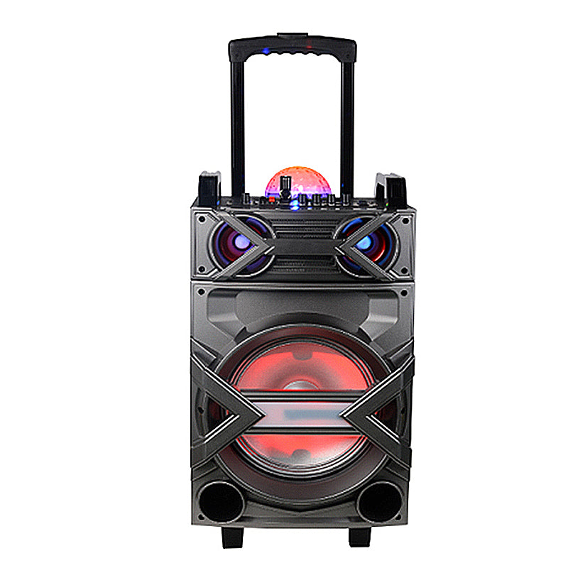 2×10" 60 W BT Party Speaker With LED Light karaoke Bluetooth speaker