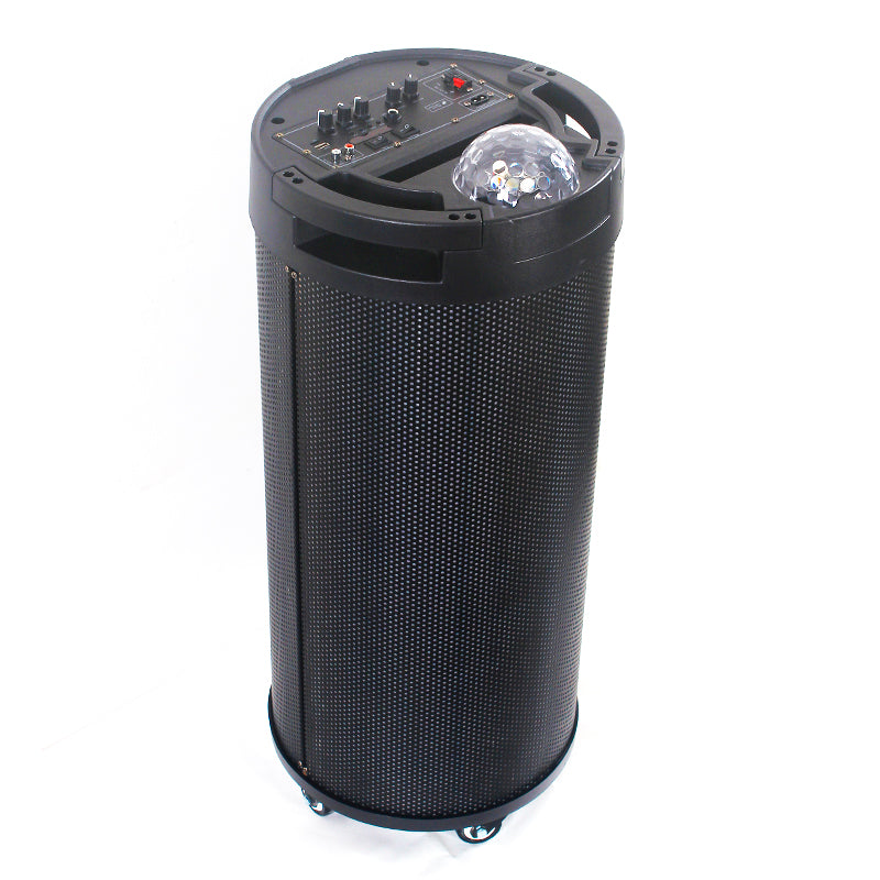 2X8" Portable Multimedia Cylinder Bluetooth Speaker