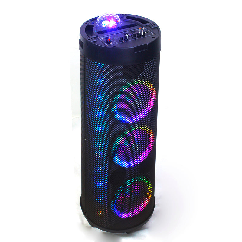 3X8" Portable Multimedia Cylinder Bluetooth Speaker