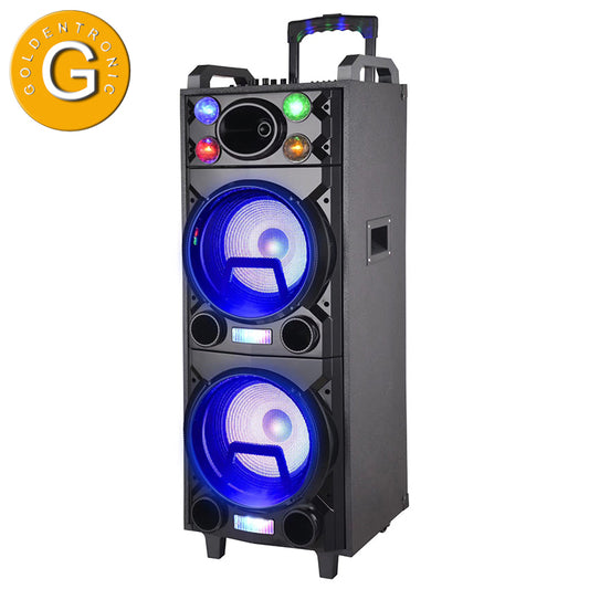 2×12’’100W Live party box speaker outdoor portable karaoke loudest bluetooth speakers