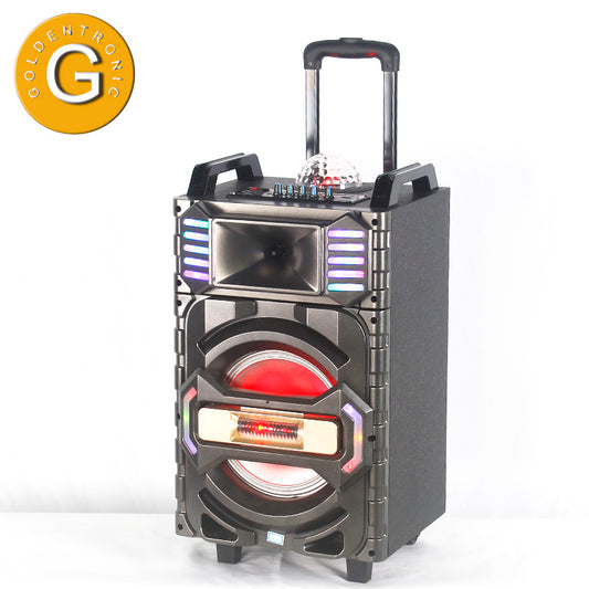 1X10" Trolley Wooden Outdoor Party Speaker