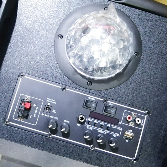 1X12" Home Party Karaoke KTV DJ Sound Box with Disco Light